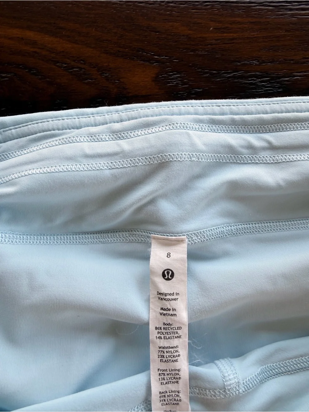 Lululemon Pace Rival Sky Blue Athletic Skirt